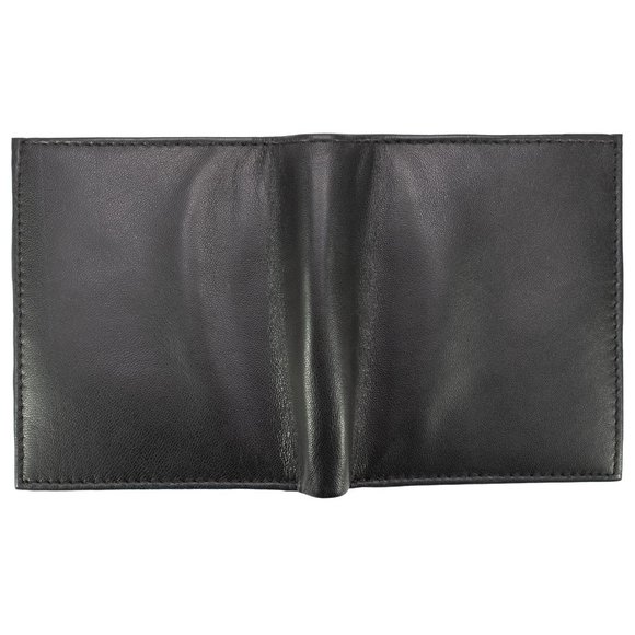 Men Lambskin Leather Long Wallet with Multi Card Holder, Black - Picture 8 of 10